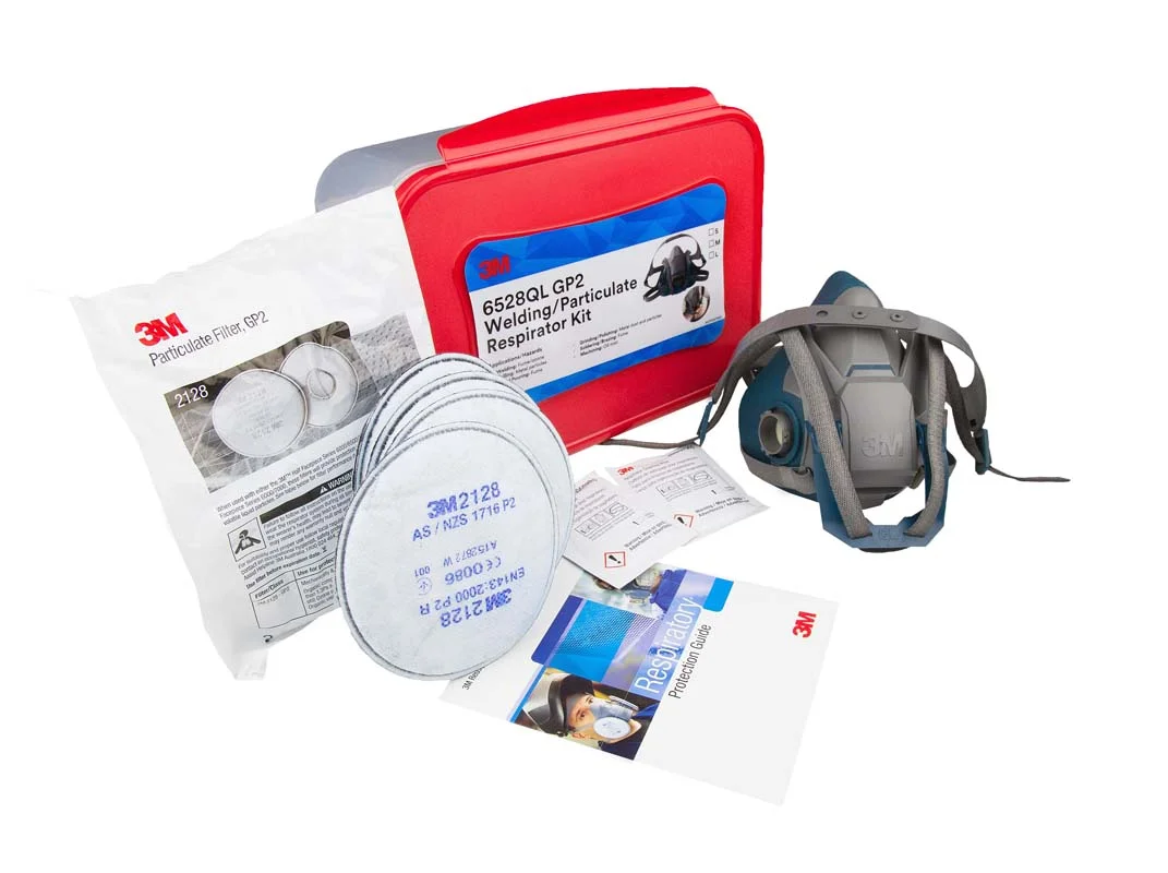 3M Welding Particulate Half Face Reusable Respirator Starter Kit GP2 6528QL 6500QL Series Quick Latch